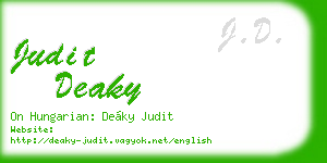 judit deaky business card