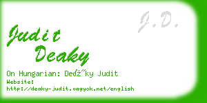 judit deaky business card